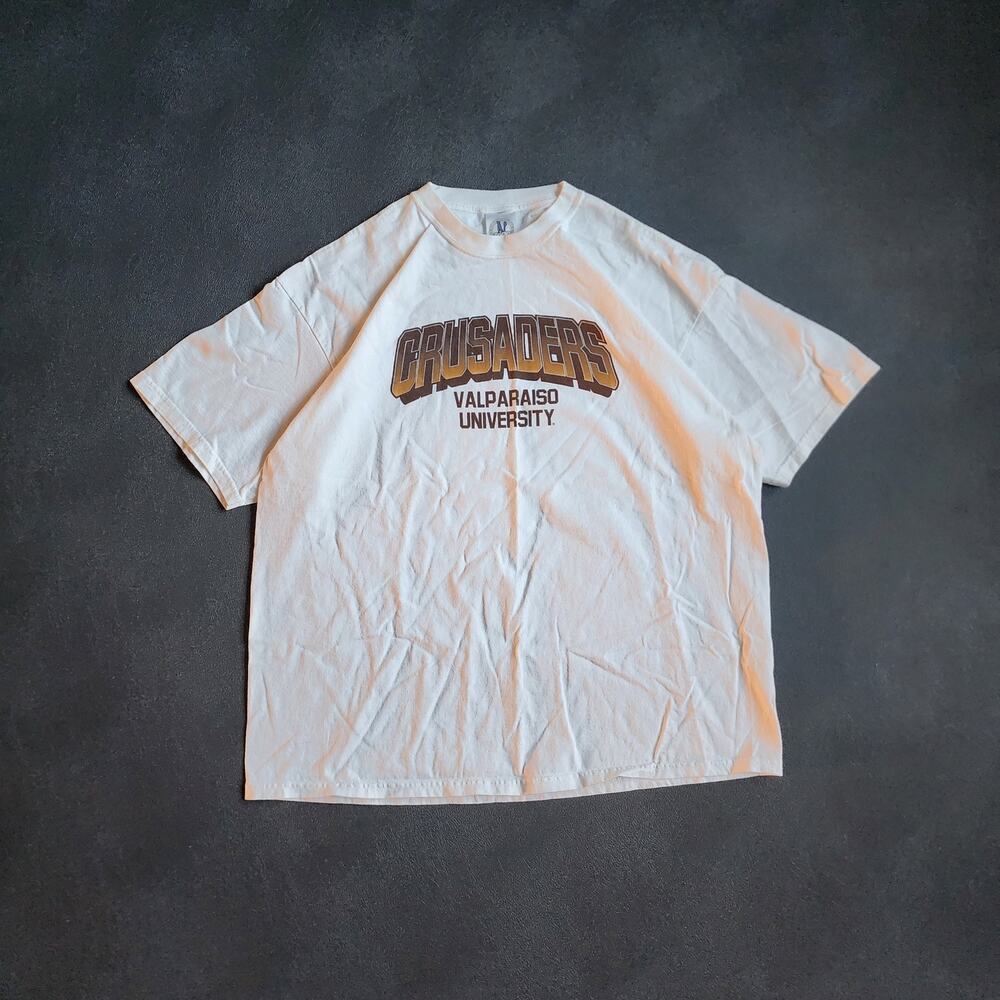 Vintage 90's Valparaiso Crusaders White Shirt XXL
